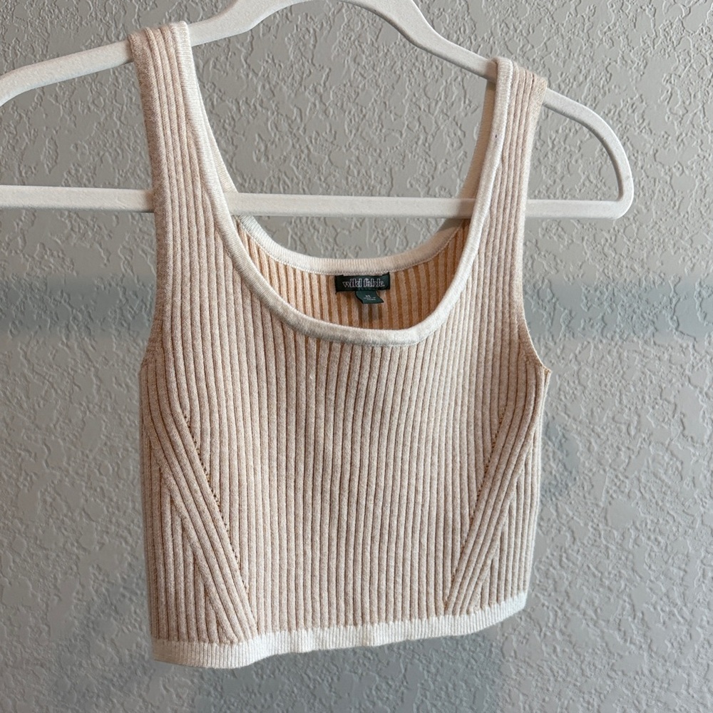 wild fable Ribbed Tank Top - Cream